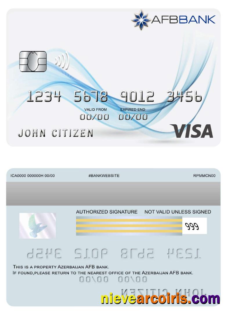Azerbejan AFB bank visa card